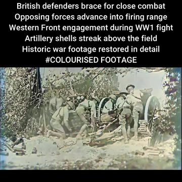 British Troops Push Forward Under Artillery Fire In Fierce Battle 1917-1