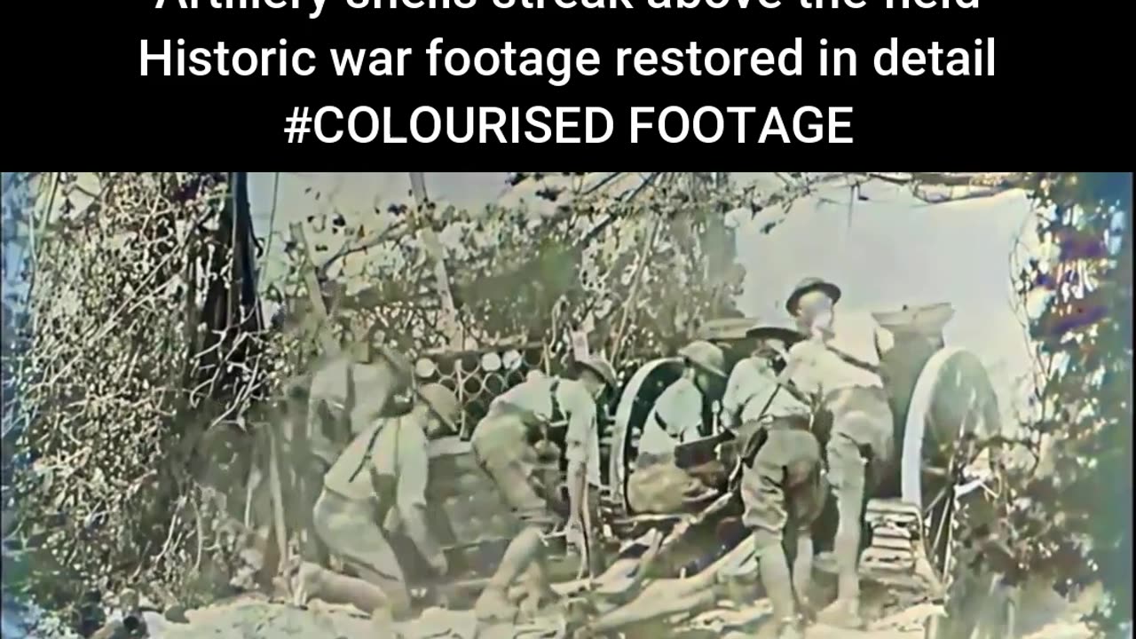 British Troops Push Forward Under Artillery Fire In Fierce Battle 1917-1