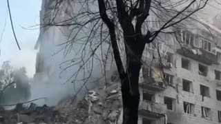 🏚️💥 Ukraine Russia War | Kyiv Residential Building Damaged by Russian Air Attack | RCF