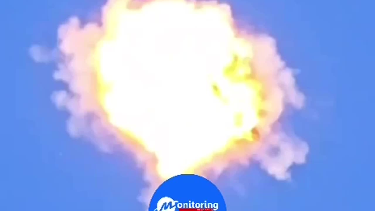 An Israeli fighter jet shoots down an Iranian drone.