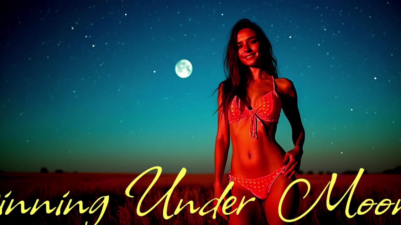 Electronic Music.Song Spinning Under the Moon.