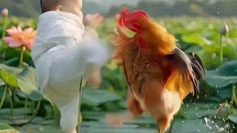 Hen children ki ladai, funny Cute Animals boy