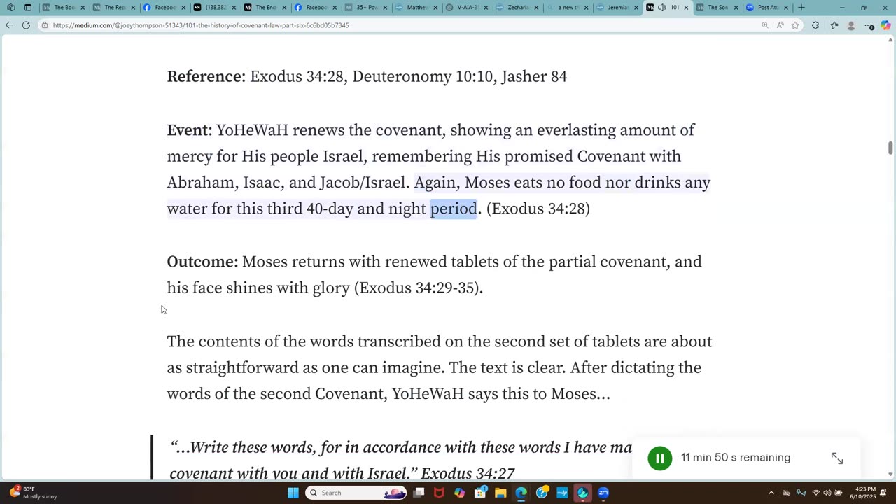 The History of Covenant Law, Part 6, The Second Set of Tablets