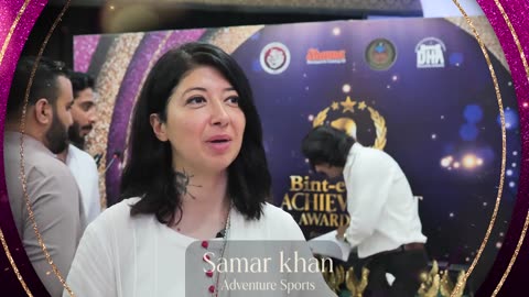 Samar Khan Wins Adventure Sports Award at Governor's House Peshawar | Bint-e-Hawa Awards 2025