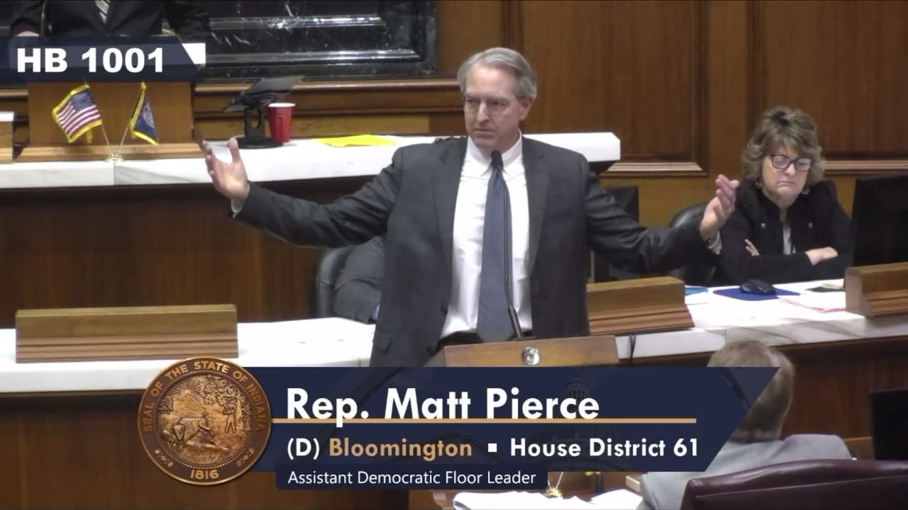 2023 Session - 2/22 - HB 1001 Rep. Matt Pierce opposed Rep. Sweet - Kinsey Amendment