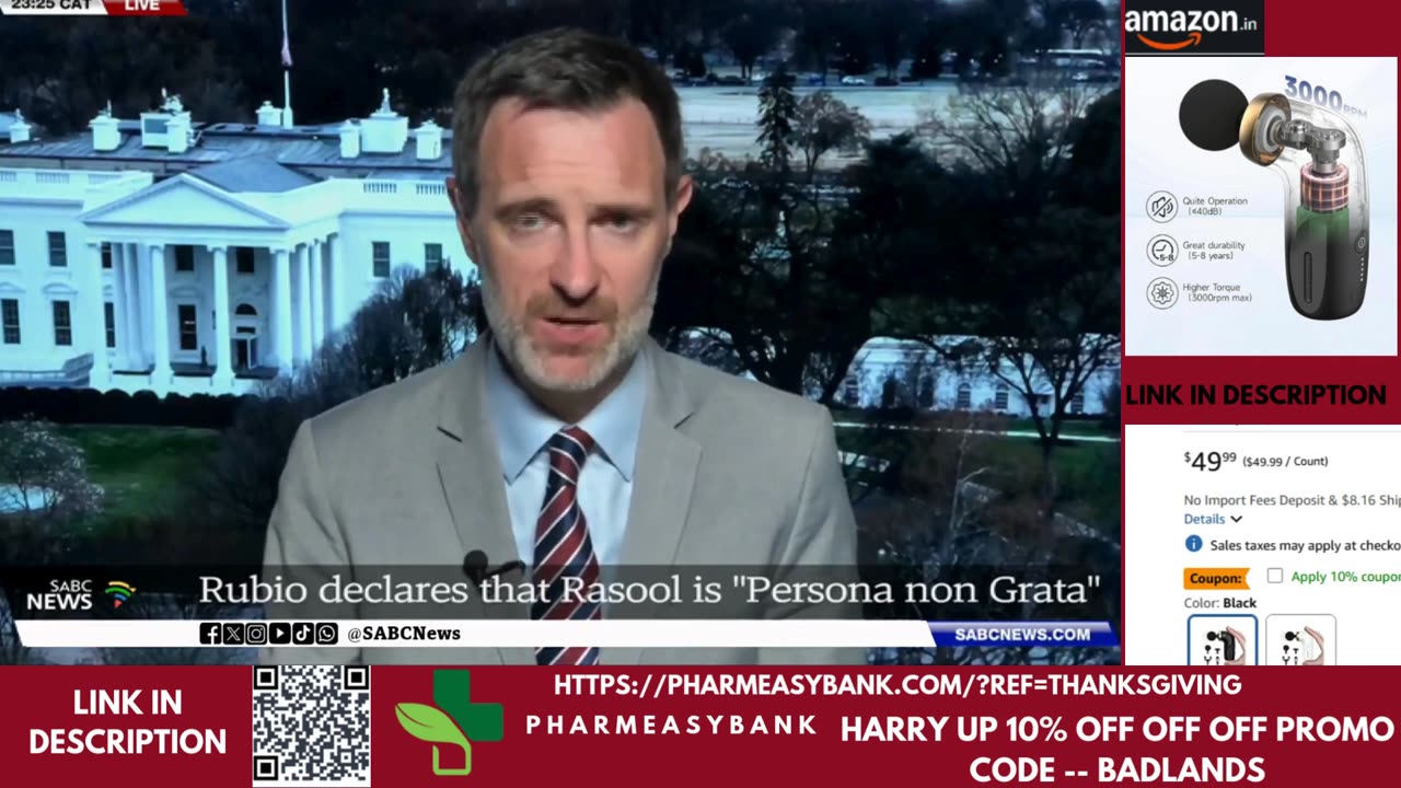 BREAKING NEWS | US Rubio posted on X that SA ambassador Ebrahim Rasool has been expelled
