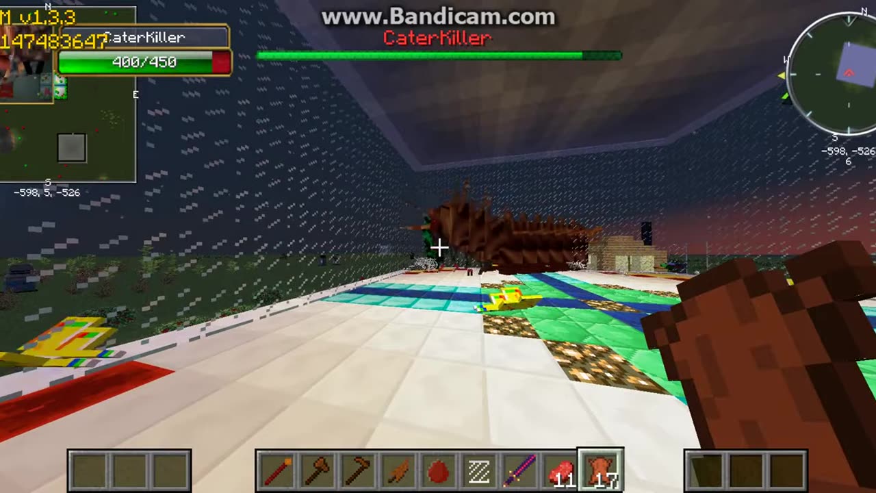 Minecraft mob battle Infernus Beast lord vs Caterkiller
