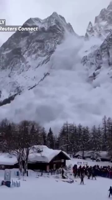 Video shows an avalanche sweeping through a ski resort in northwest Italy this week,