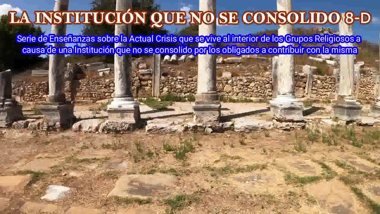 LA INSTITUCIÓN QUE NO SE CONSOLIDO 8-D
