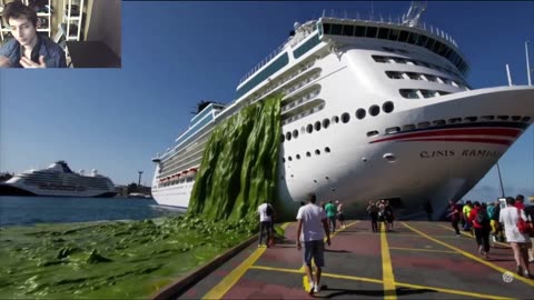 Outtake #1,122 Of The Large Green Slime Spill On A Cruise Ship Fake Funny Parody Video