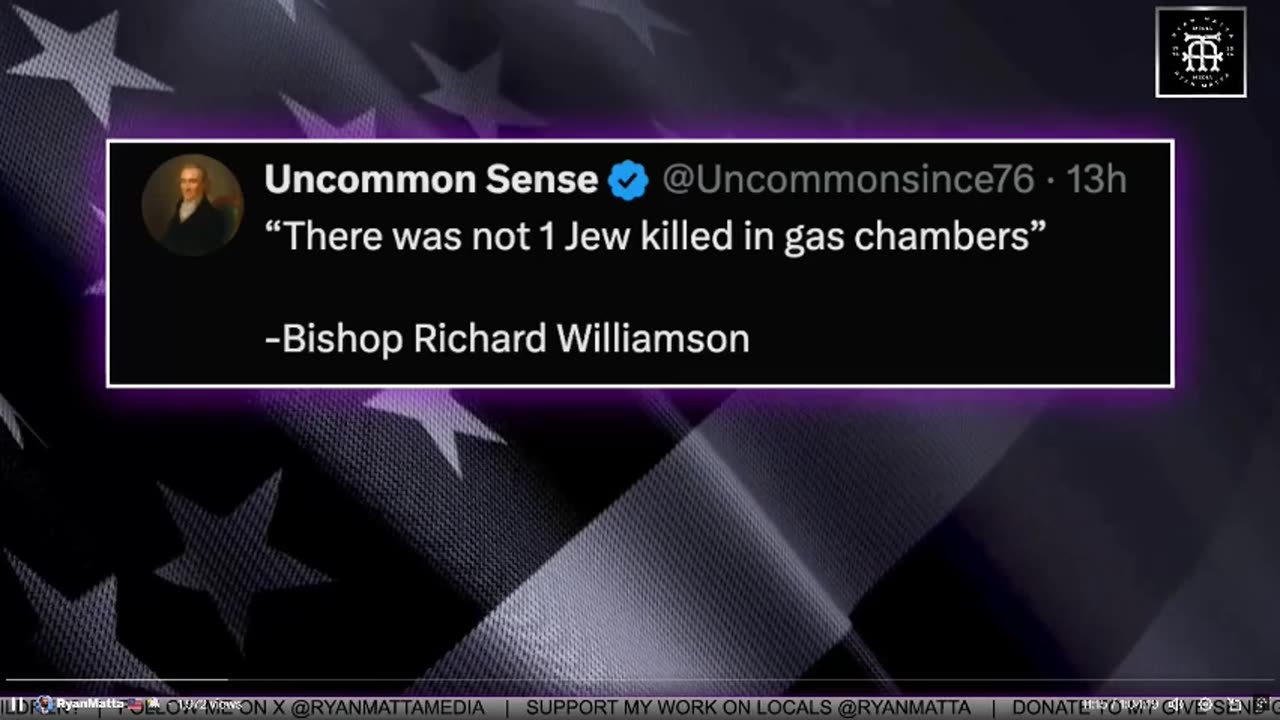 Bishop Richard Williamson on Holocaust