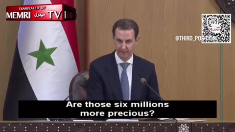 Bashar Al Assad Exposes the Truth About the Embellished Jewish Holocaust