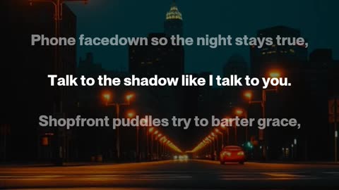 LATE NIGHT WALK IN THE DARK