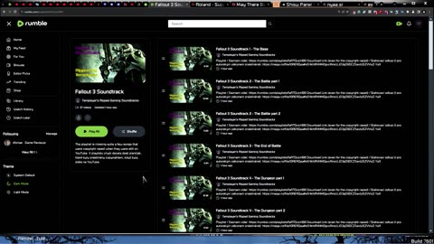 The Fallout 3 Soundtrack is now (with some exceptions) available on this channel