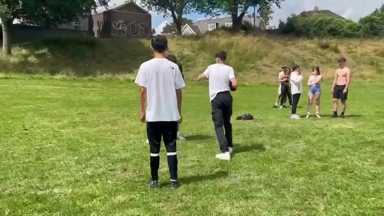 Man Tackled from Behind Before Hindley Street Brawl Erupts