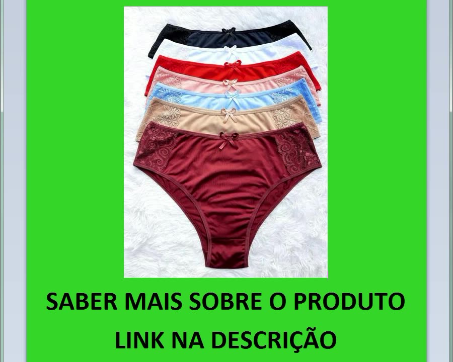 Kit 5 Cacinha Plus Size G1 G2 G3 G4 G5 Conforto Calcinhas Plus