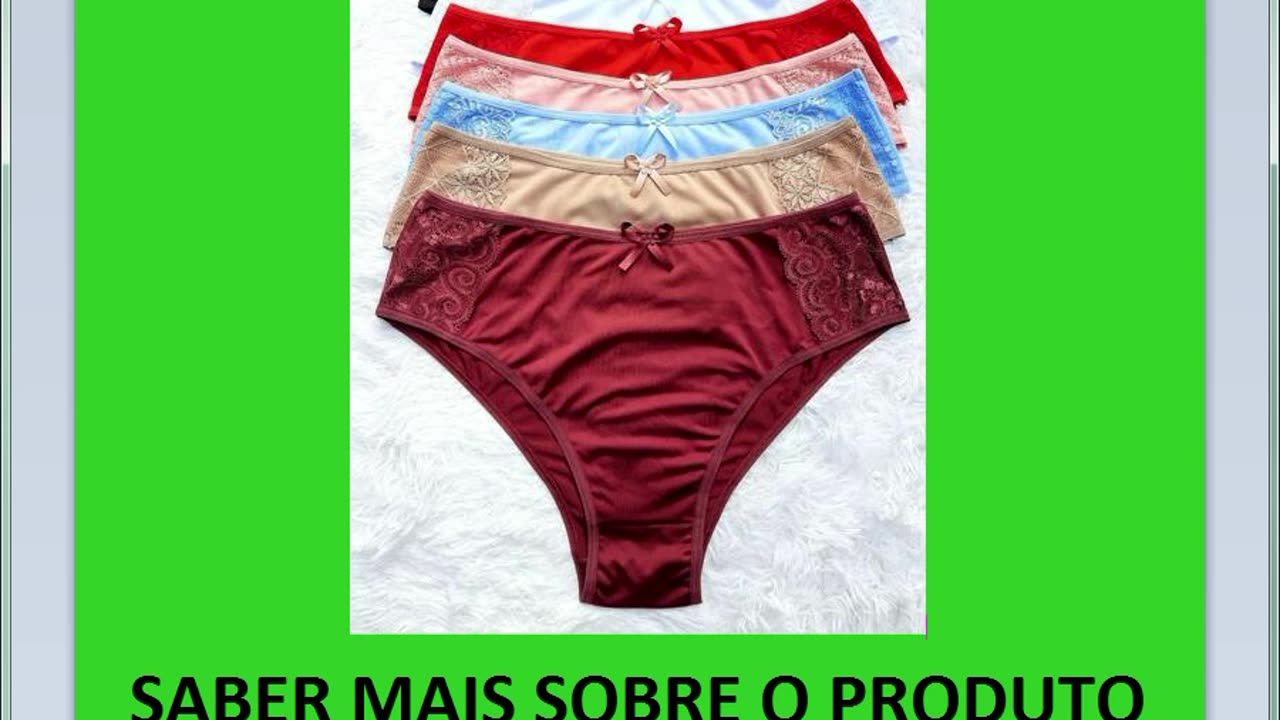 Kit 5 Cacinha Plus Size G1 G2 G3 G4 G5 Conforto Calcinhas Plus