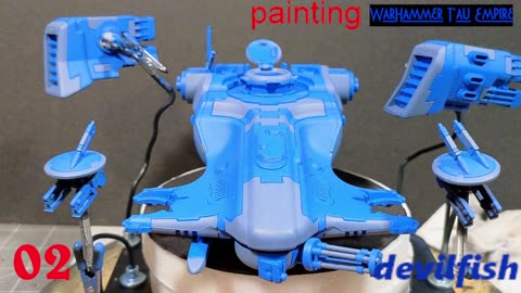 Painting Tau Empire Army: Warhammer 40k (Devilfish) 02