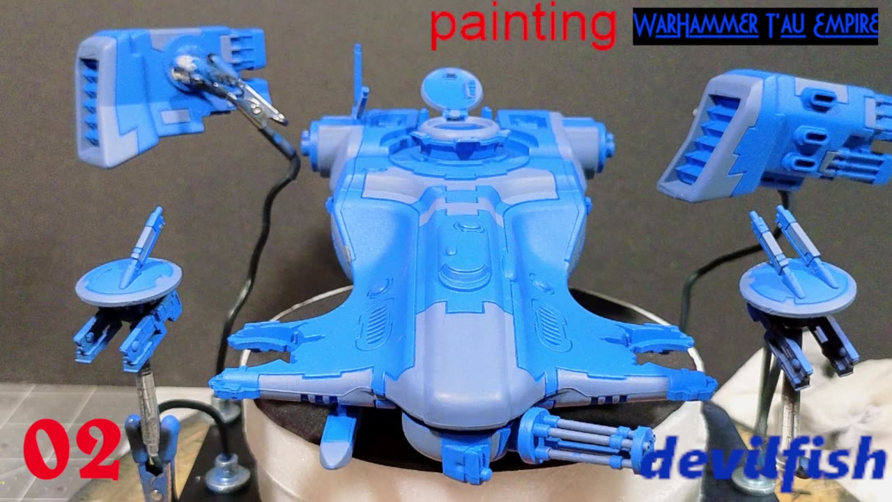 Painting Tau Empire Army: Warhammer 40k (Devilfish) 02