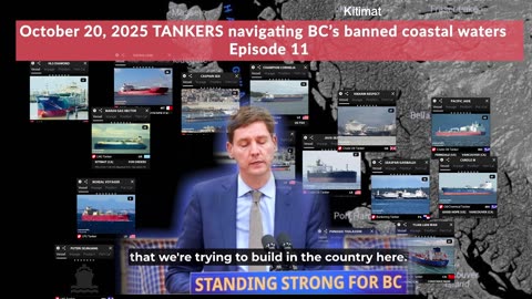 #11 October 20, 2025 #tanker count in the banned BC tanker zone. Banned for Alberta oil that is...