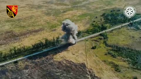 🔥 Epic destruction of Russian ground robotic complex by an FPV drone.