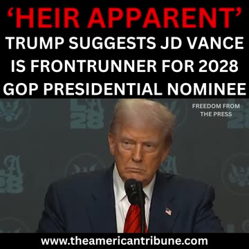 WATCH: Trump Makes Big Announcement on MAGA “Heir Apparent”