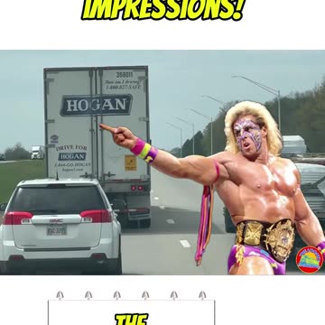 Truck Driver Does ULTIMATE WARRIOR Impressions! 💪 #wwf #theultimatewarrior #trucking