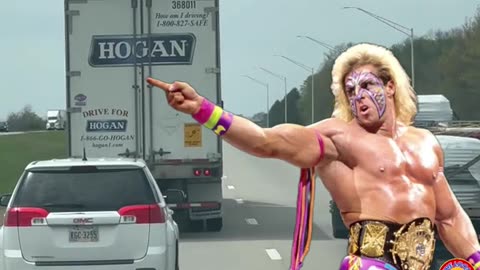 Truck Driver Does ULTIMATE WARRIOR Impressions! 💪 #wwf #theultimatewarrior #trucking