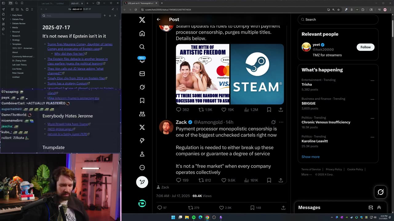[Mirror] Destiny YouTube Stream