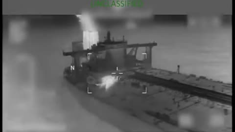 Footage of US forces stealing Russian-flagged oil tanker in the Atlantic