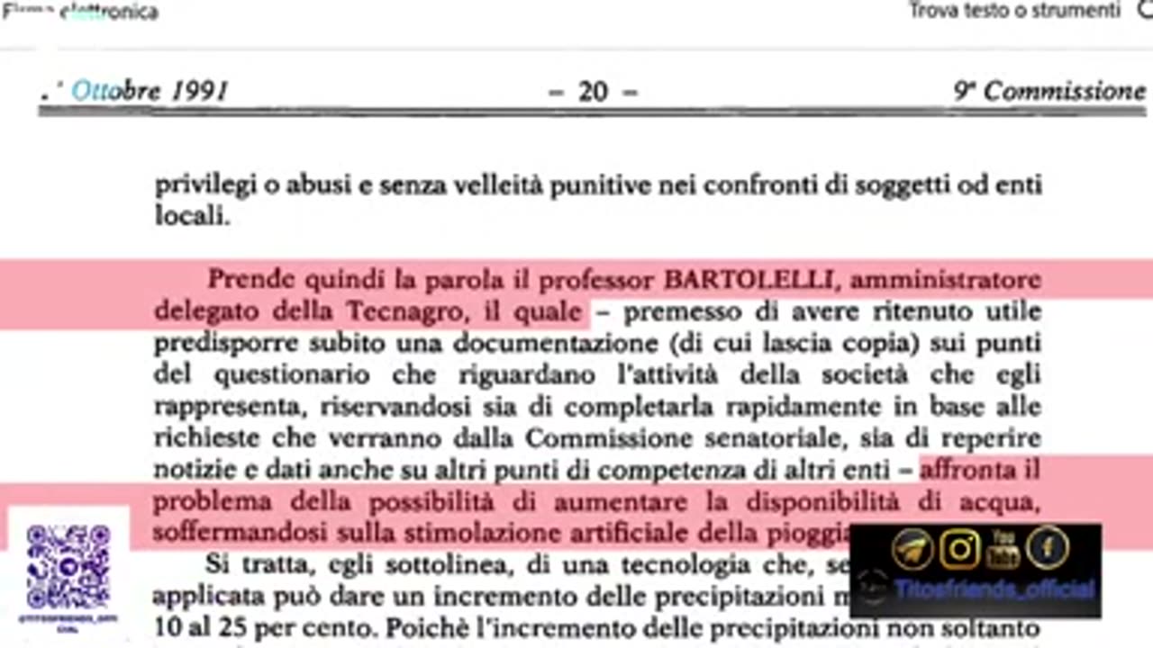 Scie Chimiche e Cambiamento Climatico - Le Risposte Direttamente dal Sito del Senato Italiano