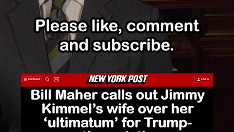 Bill Maher calls out Jimmy Kimmel’s wife for ‘ultimatum’ to Trump-voting relatives