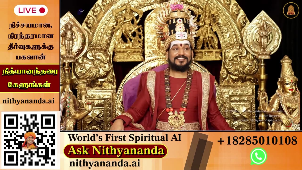 Absorb spiritual teachings during live darshans led by SPH Bhagavan Sri Nithyananda Paramashivam.