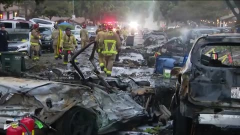 Small plane crashes into Tierrasanta neighborhood, setting home and cars on fire
