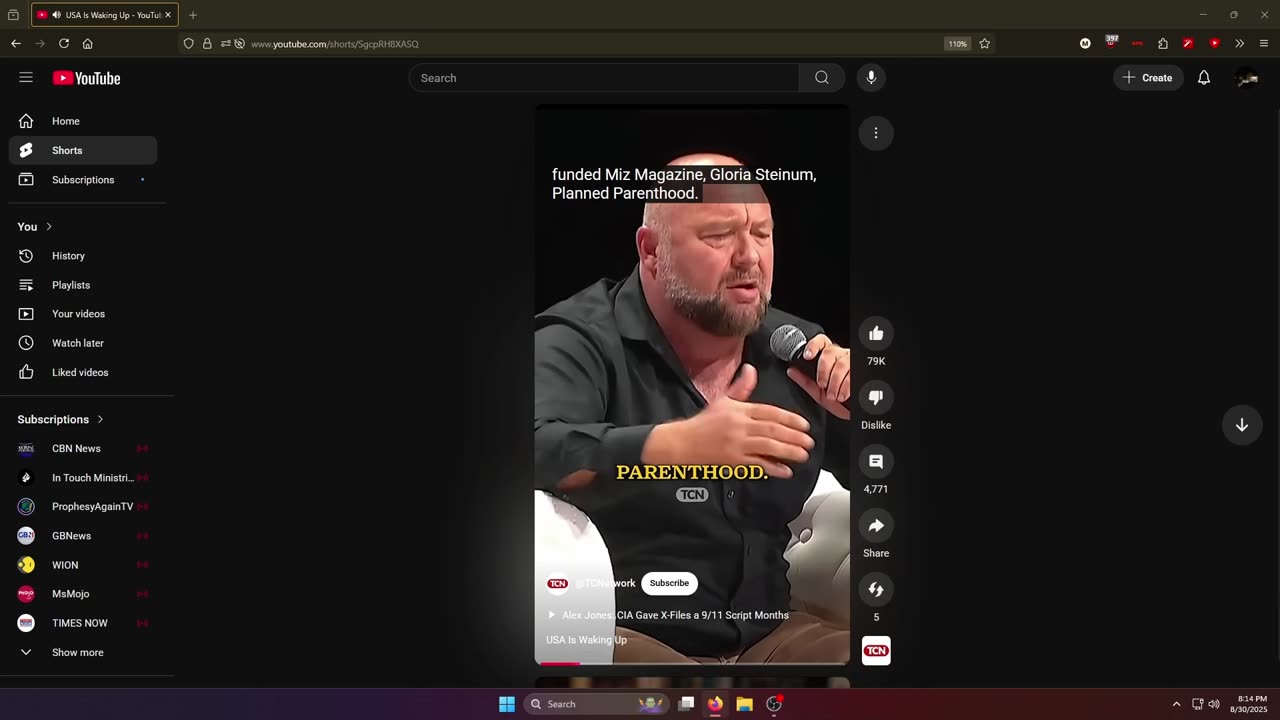 Alex Jones Video, under 1 minute
