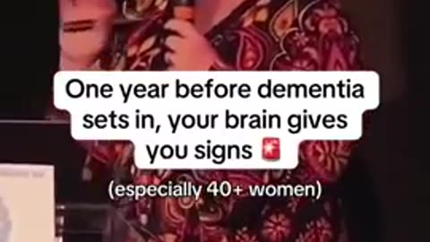 One year before Dementia sets in, your Brain gives you Signs