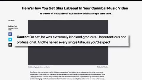 The Elaborate Story Behind Shia LaBeouf Live