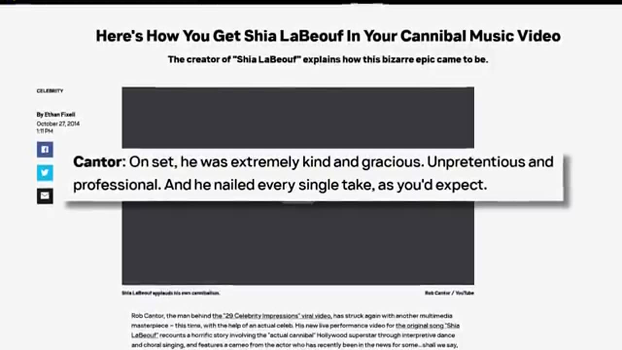 The Elaborate Story Behind Shia LaBeouf Live