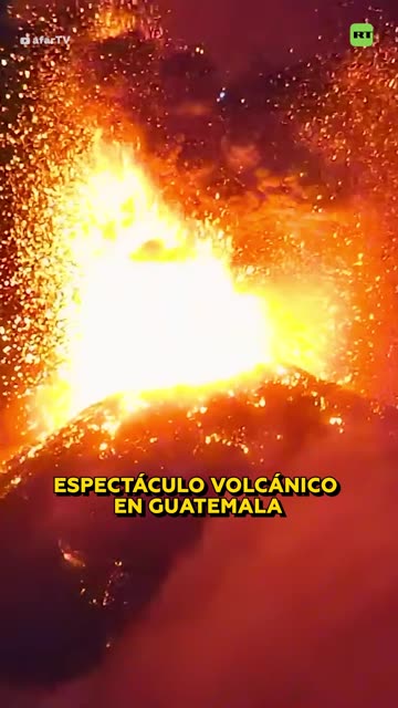 🌋Volcán de Fuego ilumina la noche en Guatemala