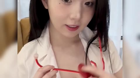 The nurse is sexy and alluring - a sight to behold