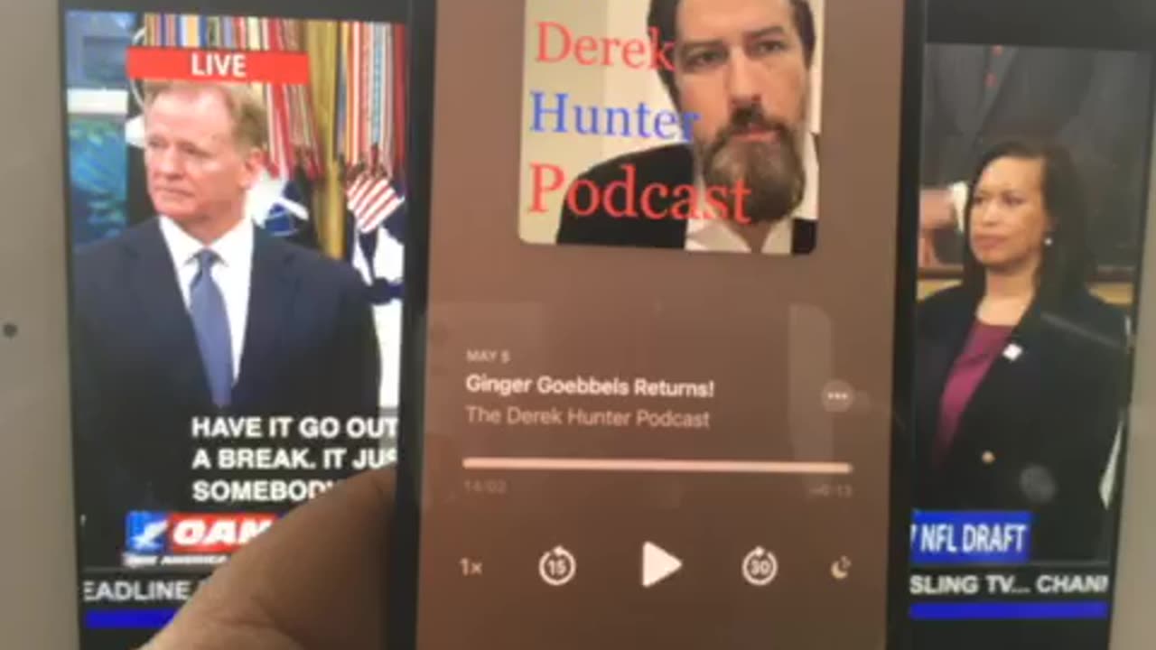 Derek Hunter 05/05/25 finis WMAL AppStore streaming radio with iPhone and Derek now