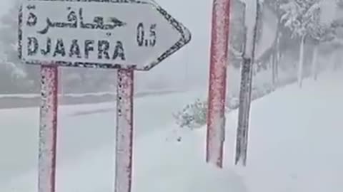 Snowy Winter in Djaafra, Bordj Bou Arreridj, Algeria, 11/28/2025