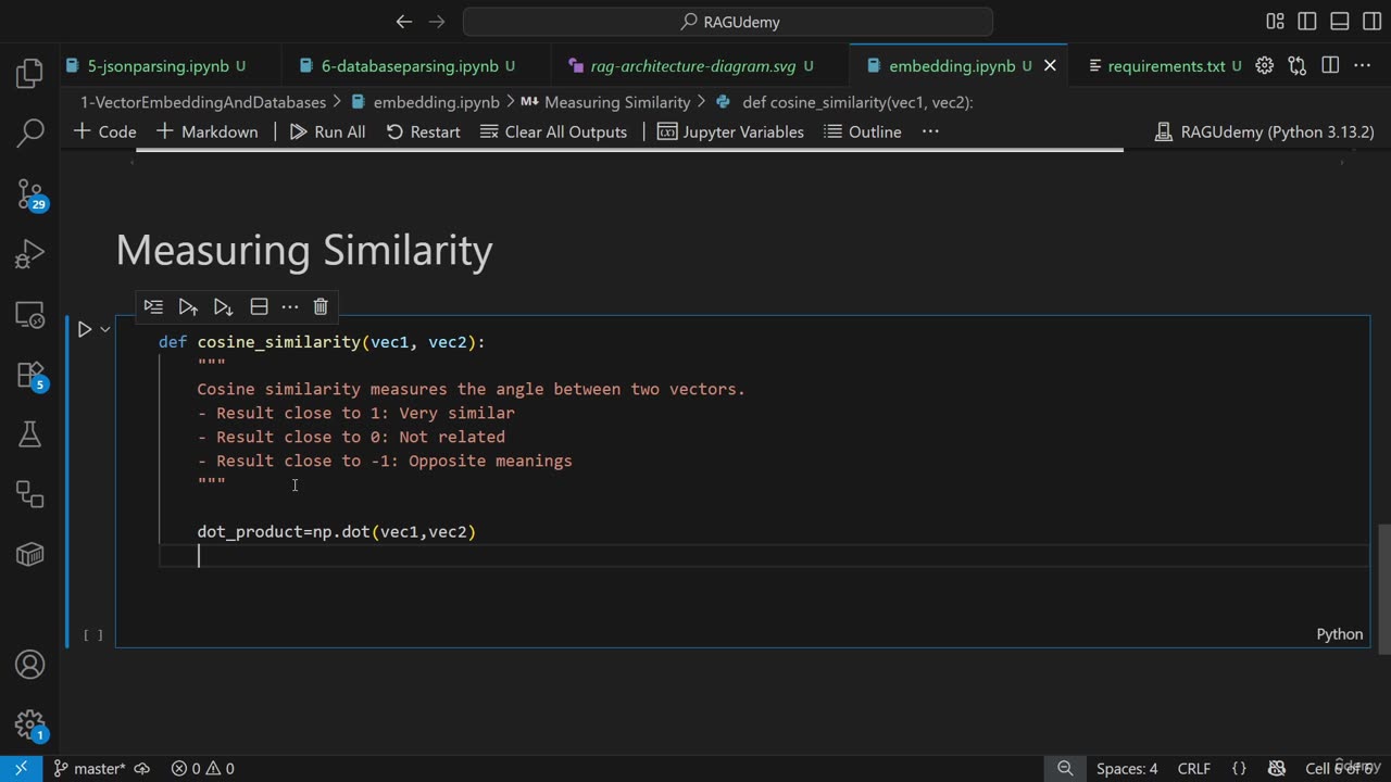 20KN - Visualization Of Embedding And Consine Similarity
