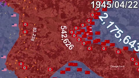 Battle of Berlin in 1 minute using Google Earth