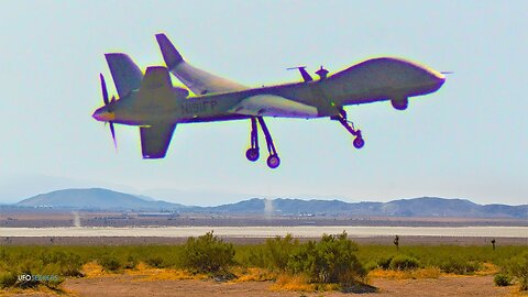 MQ-9B Sky Guardian Flying at El Mirage Lake in California