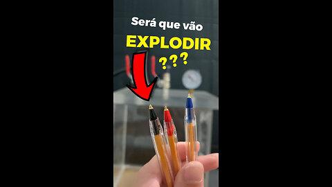 😨😨 Coloquei Canetas no Vácuo e esse foi o resultado!!