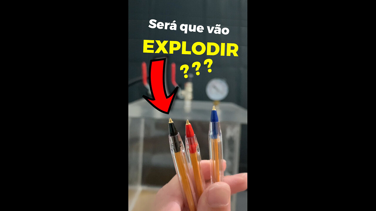 😨😨 Coloquei Canetas no Vácuo e esse foi o resultado!!
