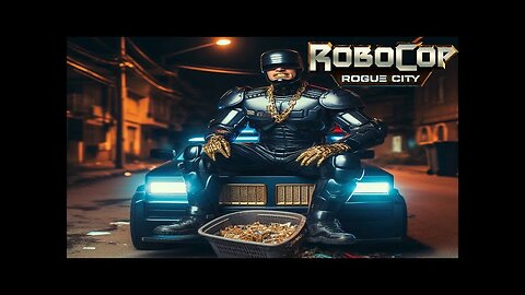 THERE'S A NEW GUY IN TOWN .... HIS NAME'S ROBOCOP (INPUT UGLY FACE)