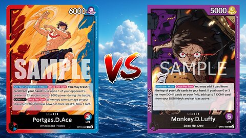 One Piece TCG Red Blue Ace VS Purple Luffy!!