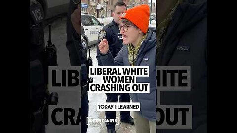 Liberal white woman crash out after harassing ICE officers in Minnesota, is the downfall of America